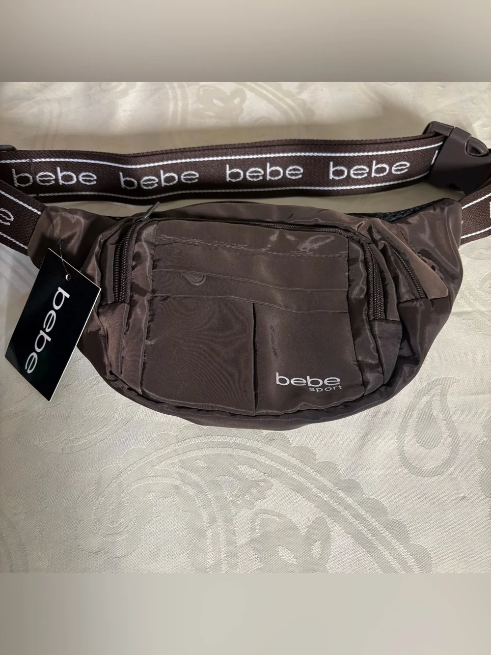 Chocolate brown Bebe waist bag/fanny pack sport bag